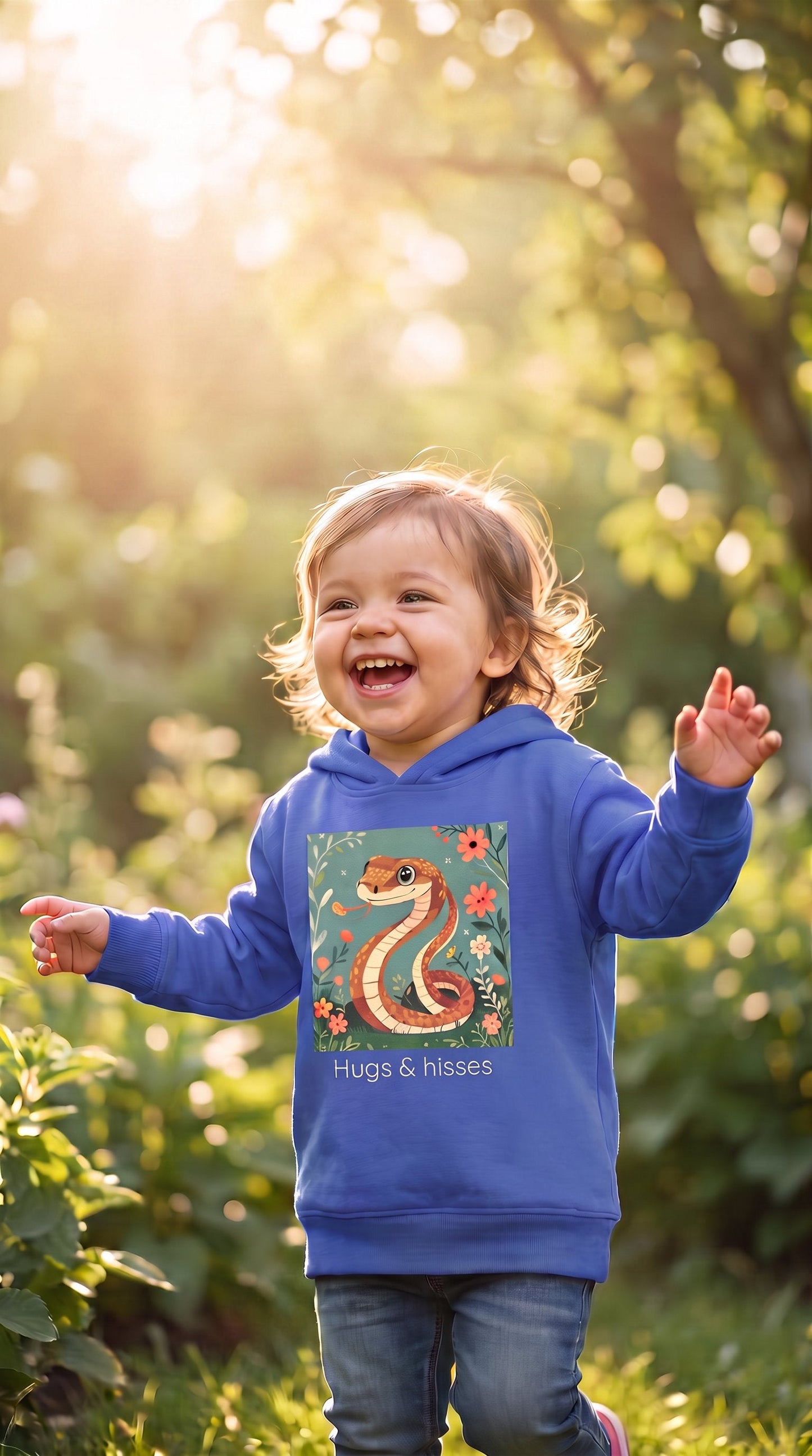 Snake Toddler Hoodie - Vintage Royal