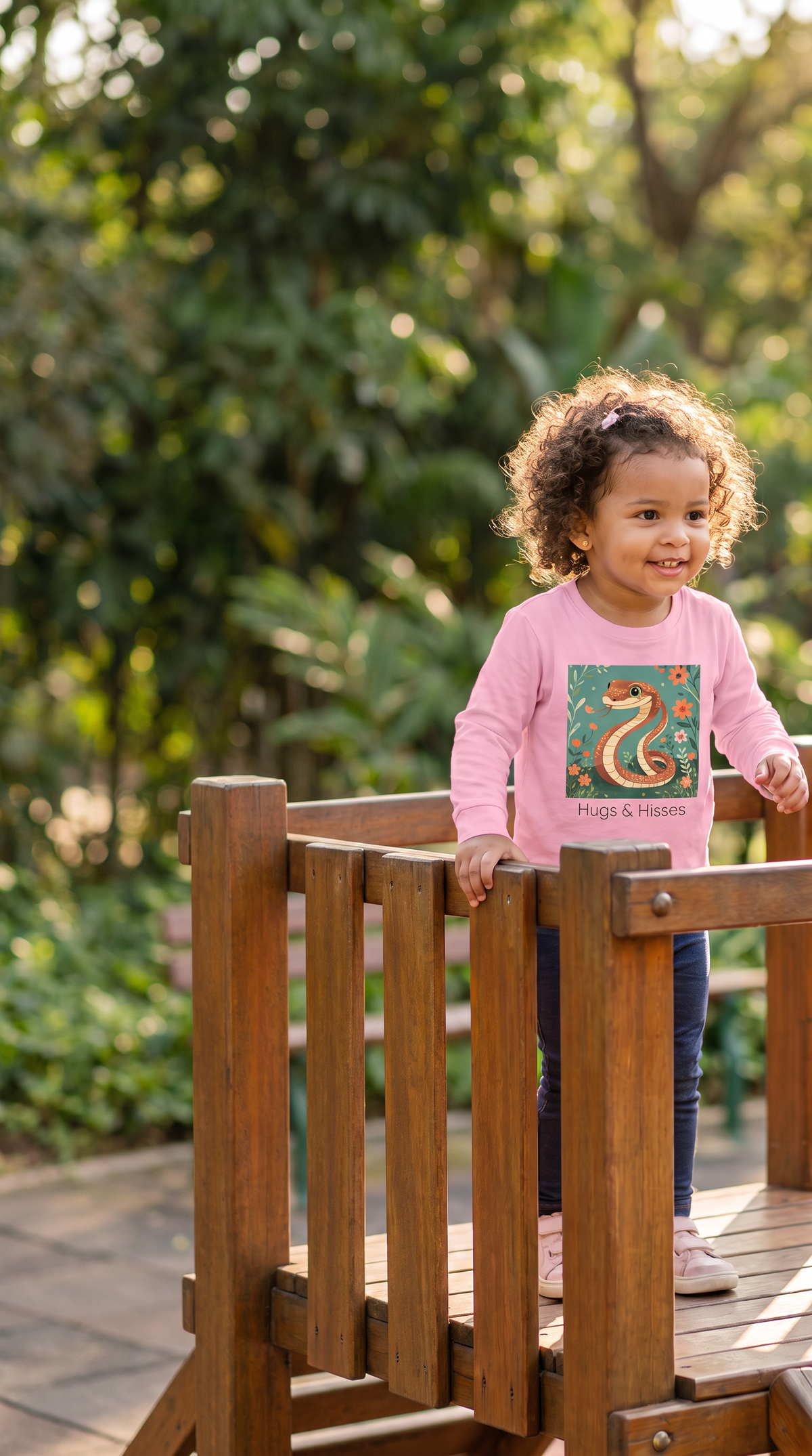 Snake Toddler Long Sleeve Shirt - Pink