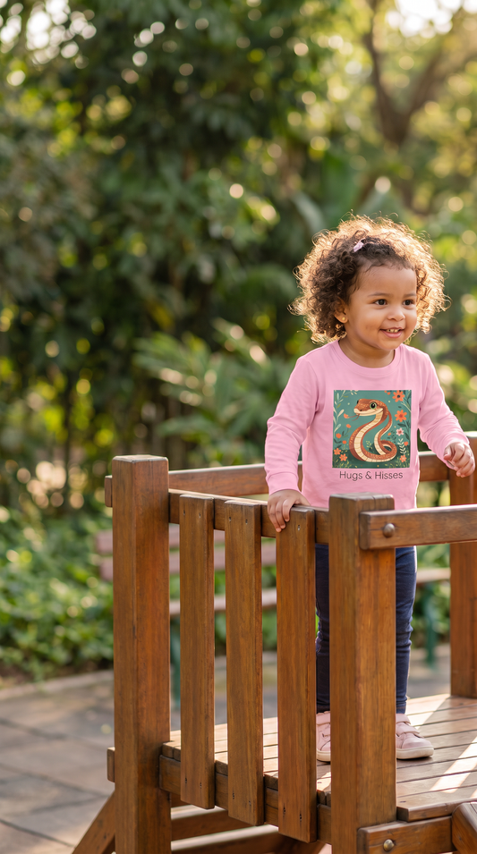 Snake Toddler Long Sleeve Shirt - Pink