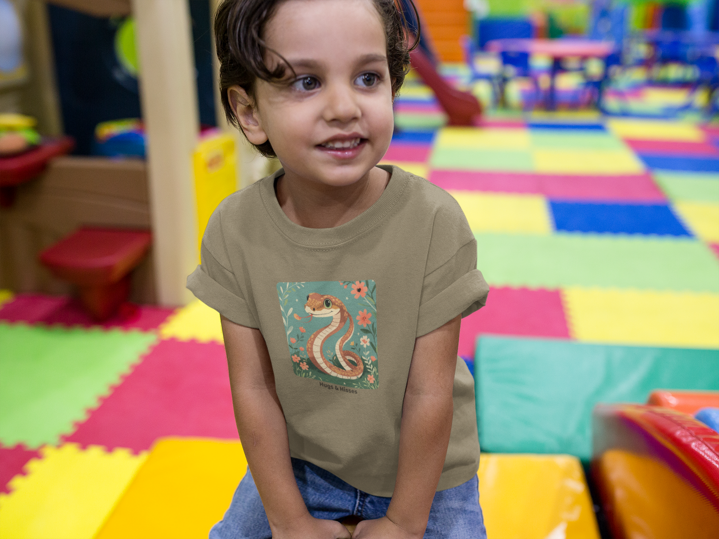 Snake Toddler T-Shirt - Vintage Coyote Brown