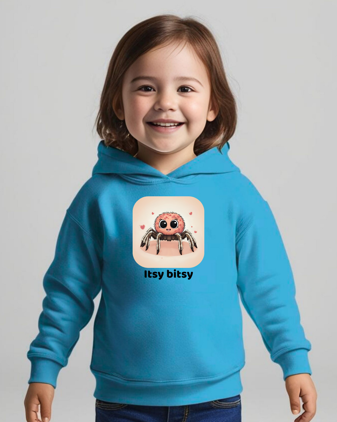 Spider Toddler Hoodie - Turquoise