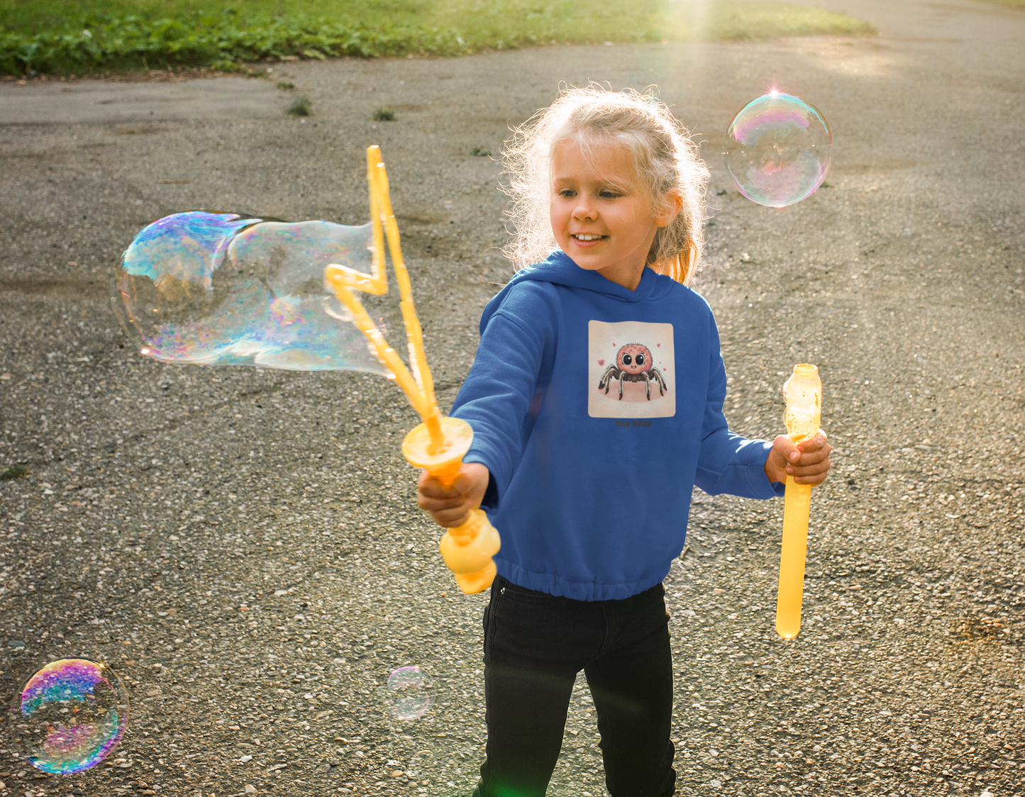 Spider Toddler Hoodie - Vintage Royal