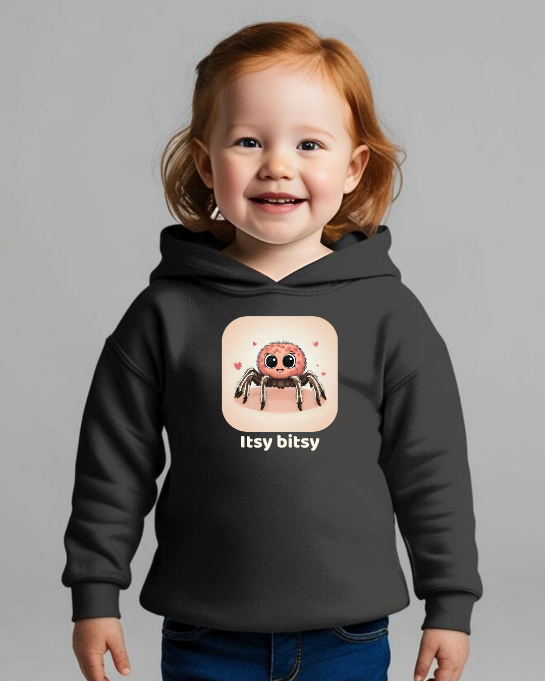 Spider Toddler Hoodie - Vintage Smoke