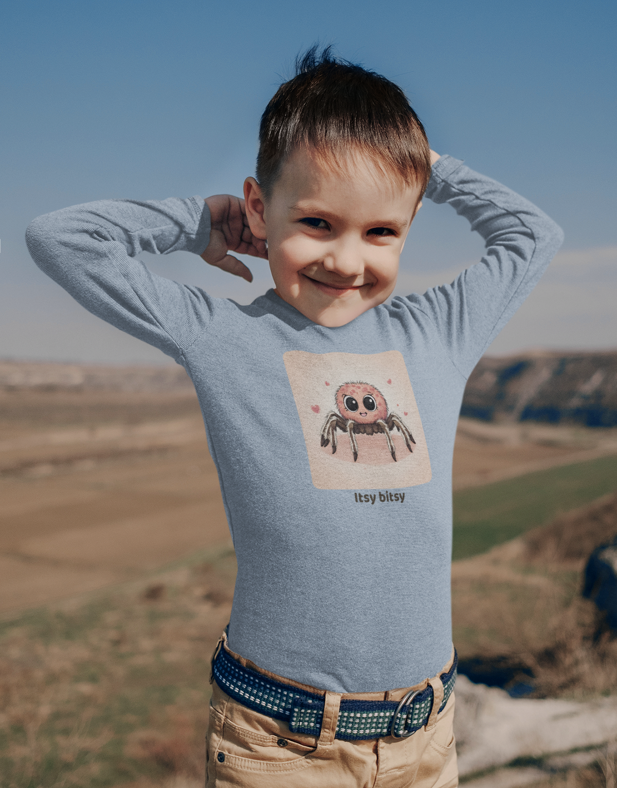 Spider Toddler Long Sleeve Shirt - Heather