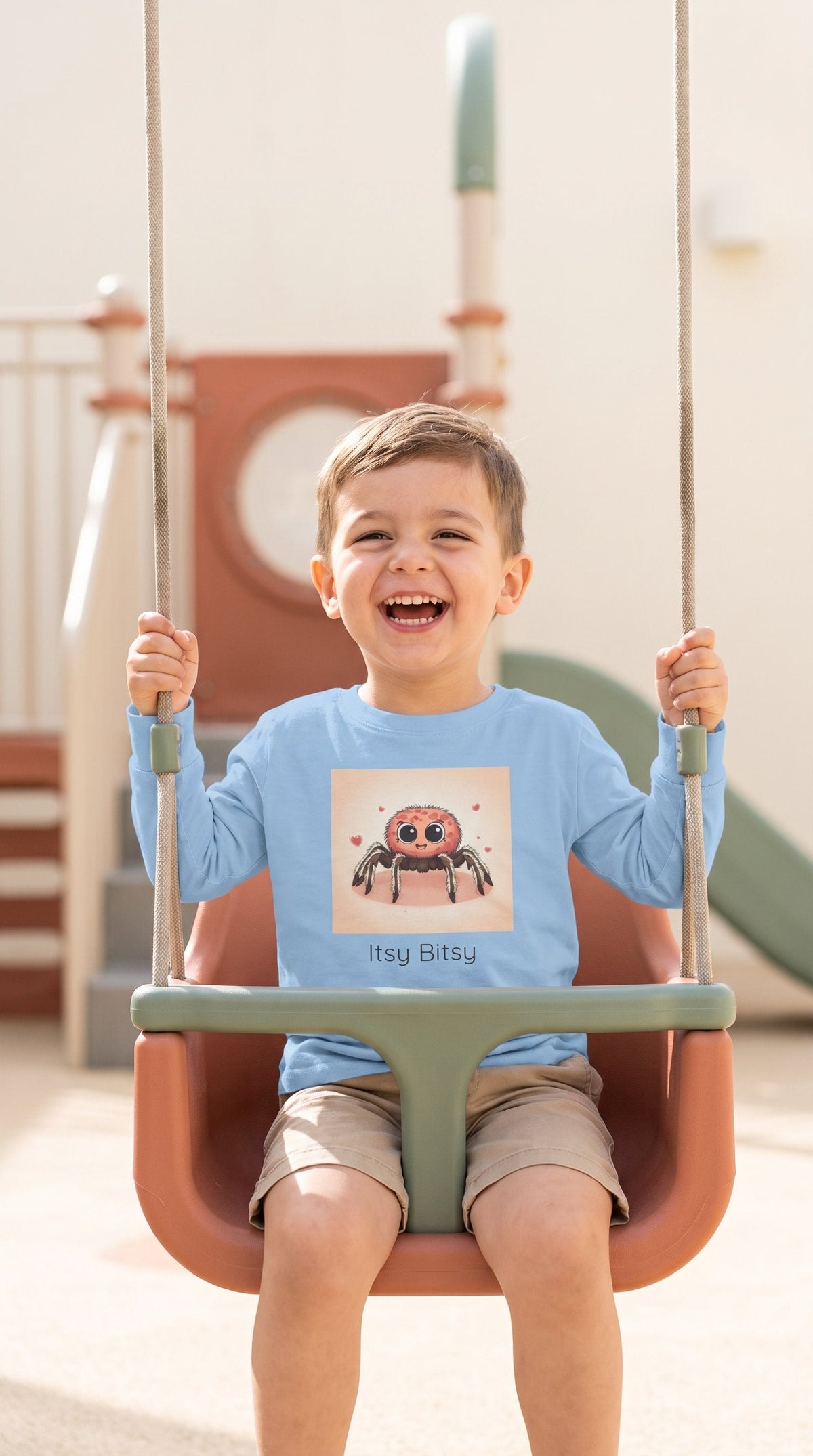 Spider Toddler Long Sleeve Shirt - Light Blue