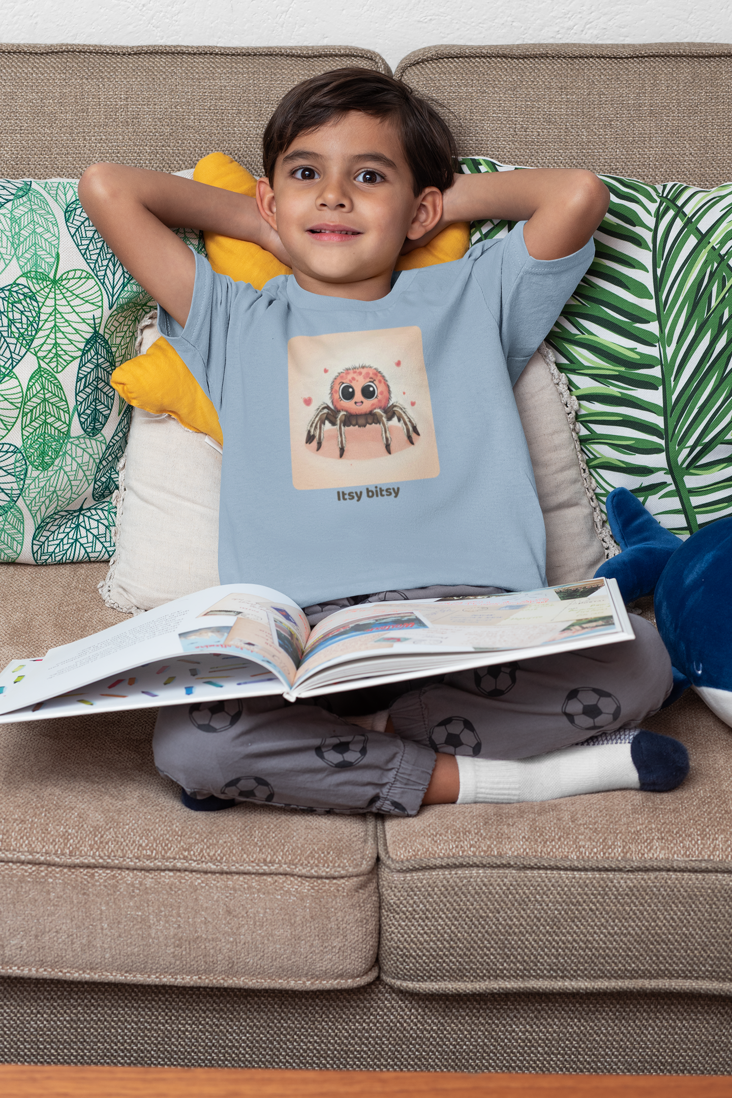 Spider Toddler T-Shirt - Light Blue