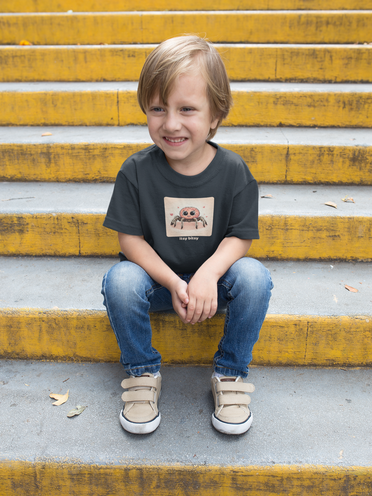 Spider Toddler T-Shirt - Vintage Smoke