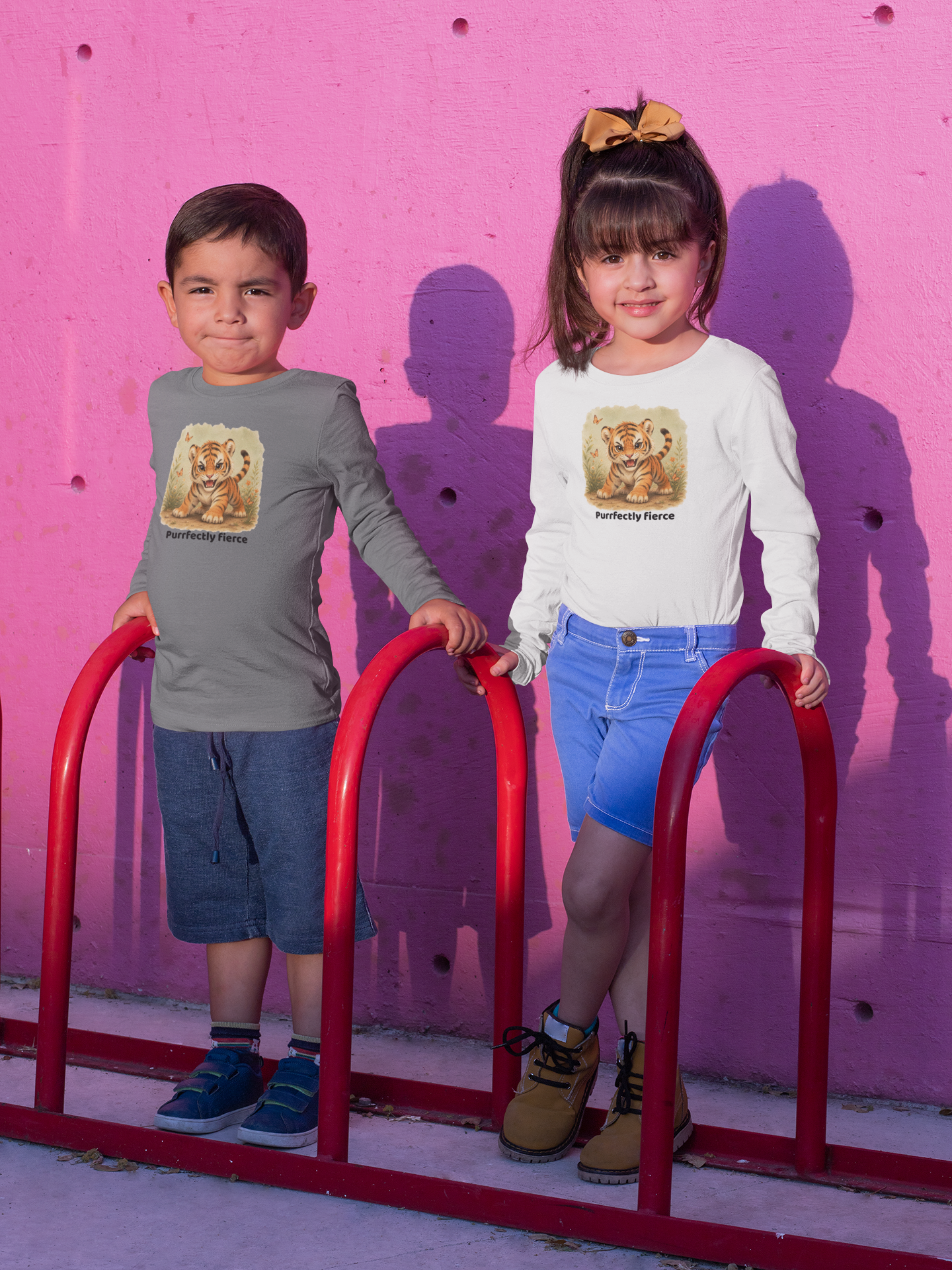 Tiger Toddler Long Sleeve Shirt - Heather