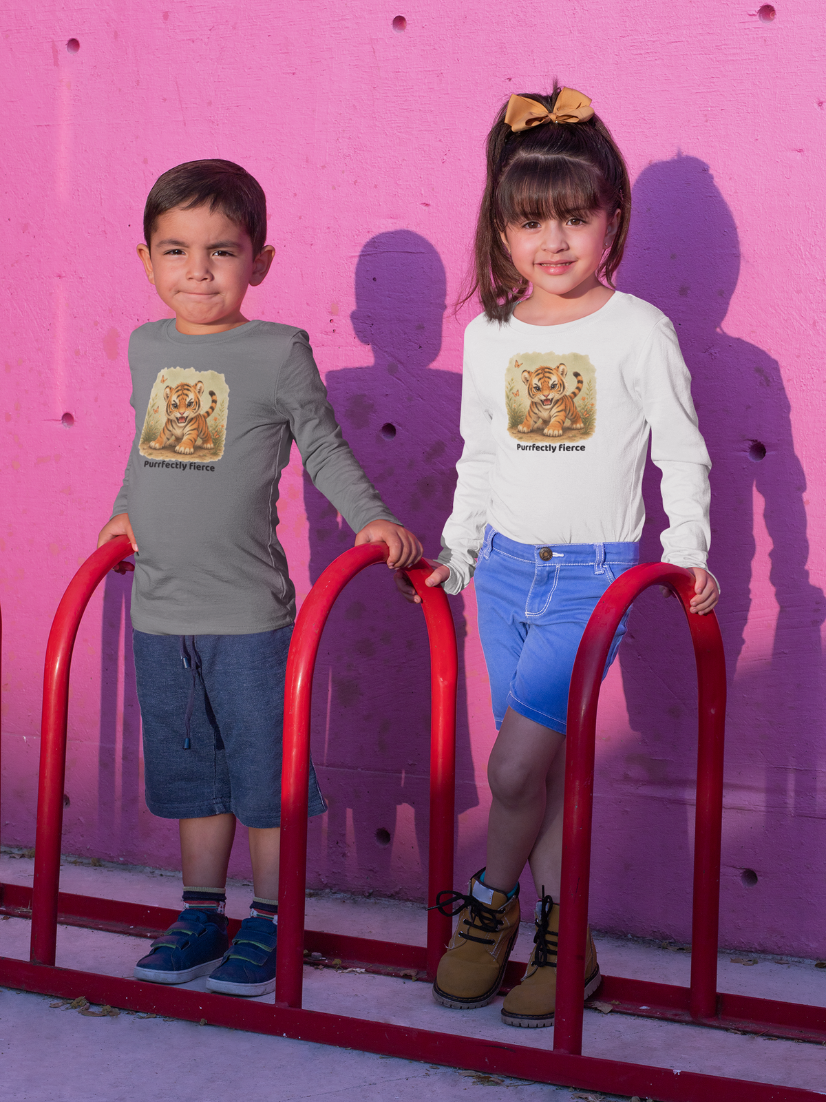 Tiger Toddler Long Sleeve Shirt - Heather