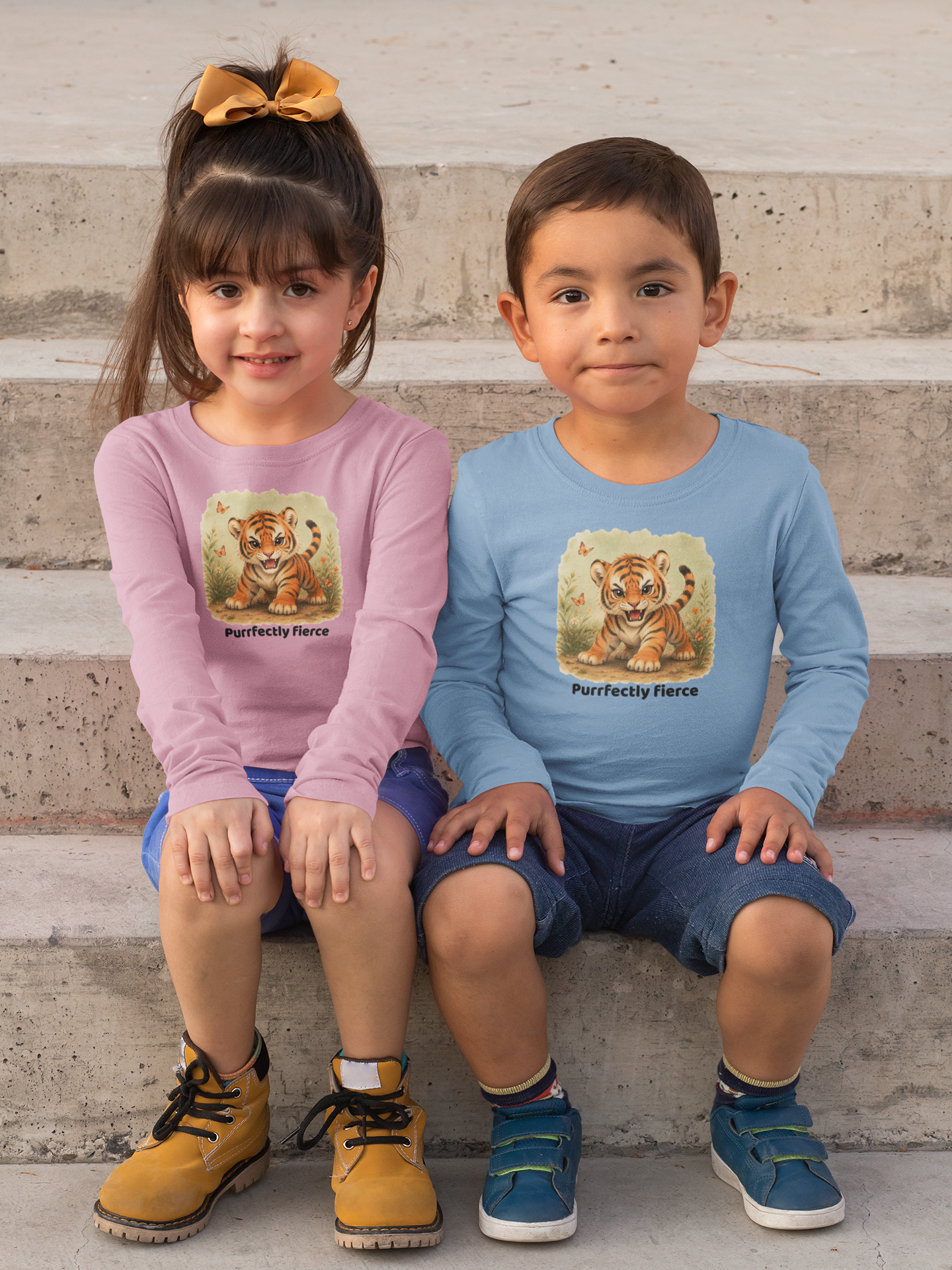 Tiger Toddler Long Sleeve Shirt - Pink