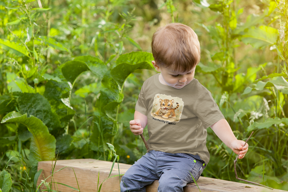 Tiger Toddler T-Shirt - Vintage Coyote Brown